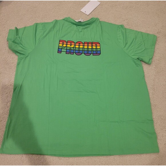 NWT Curations x Ty Mayberry Pride LGBTQ+ T-shirt Unisex Size 3X Kelly Green - Picture 2 of 8